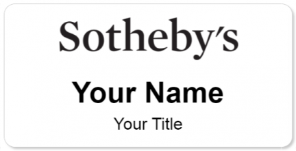 Custom name badges for Sothebys