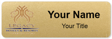 Custom name badges for Legacy Hotel