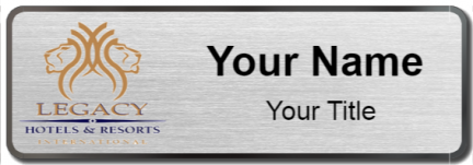 Custom name badges for Legacy Hotel