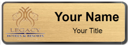 Custom name badges for Legacy Hotel