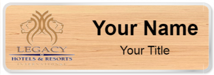 Custom name badges for Legacy Hotel