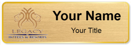 Custom name badges for Legacy Hotel
