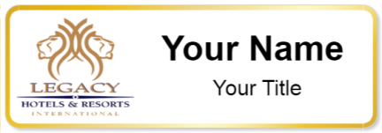 Custom name badges for Legacy Hotel