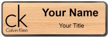 Custom name badges for Calvin Klein