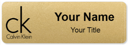 Custom name badges for Calvin Klein