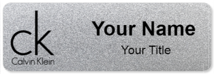 Custom name badges for Calvin Klein