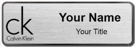 Custom name badges for Calvin Klein