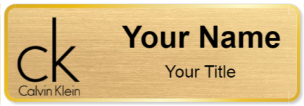 Custom name badges for Calvin Klein
