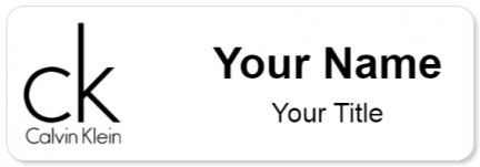 Custom name badges for Calvin Klein