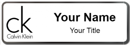 Custom name badges for Calvin Klein