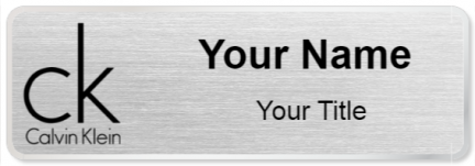 Custom name badges for Calvin Klein