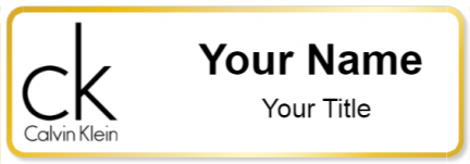 Custom name badges for Calvin Klein