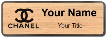 Custom name badges for Chanel