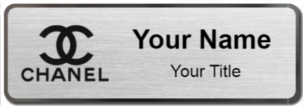 Custom name badges for Chanel