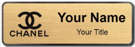 Custom name badges for Chanel