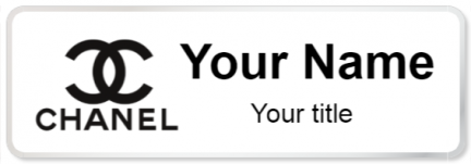 Custom name badges for Chanel