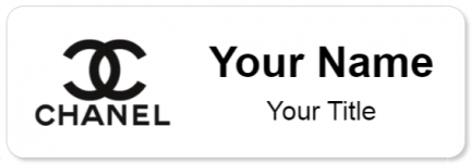 Custom name badges for Chanel