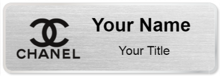 Custom name badges for Chanel