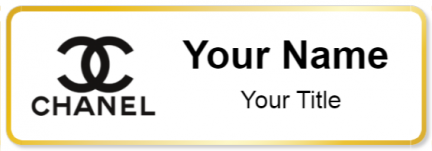 Custom name badges for Chanel