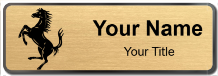 Custom name badges for Ferrari