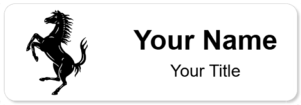 Custom name badges for Ferrari