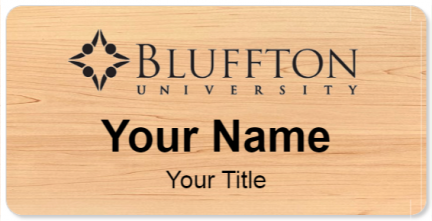 Custom name badges for Bluffton University