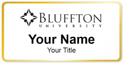 Custom name badges for Bluffton University
