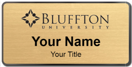 Custom name badges for Bluffton University