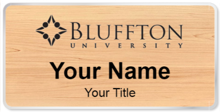Custom name badges for Bluffton University