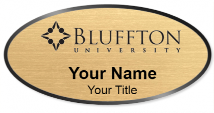 Custom name badges for Bluffton University