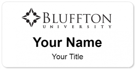 Custom name badges for Bluffton University