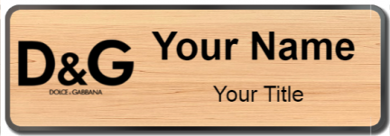 Custom name badges for Dolce & Gabbana