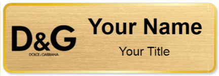 Custom name badges for Dolce & Gabbana