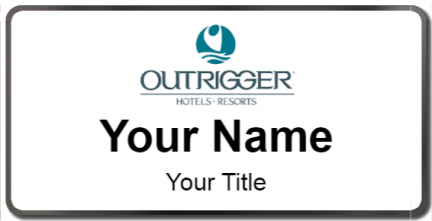 Custom name badges for Outrigger Beach Resort