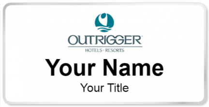 Custom name badges for Outrigger Beach Resort