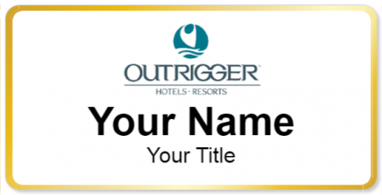 Custom name badges for Outrigger Beach Resort