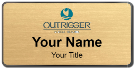 Custom name badges for Outrigger Beach Resort