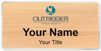 Custom name badges for Outrigger Beach Resort