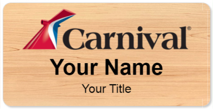 Custom name badges for Carnival Cruise Lines