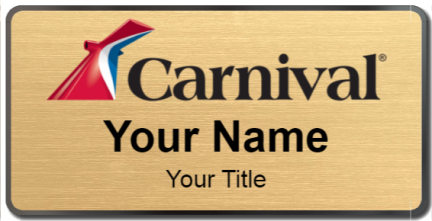 Custom name badges for Carnival Cruise Lines