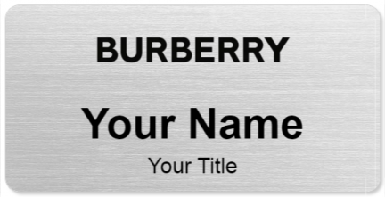 Custom name badges for Burberry