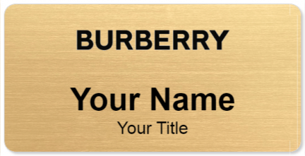 Custom name badges for Burberry