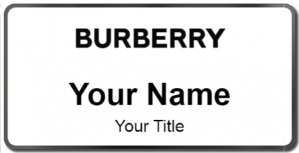 Custom name badges for Burberry