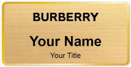 Custom name badges for Burberry