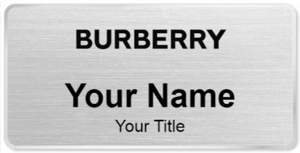 Custom name badges for Burberry