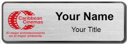 Custom name badges for Caribbean Cinemas