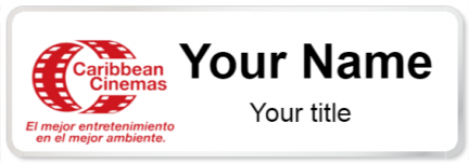 Custom name badges for Caribbean Cinemas