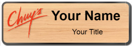 Custom name badges for Chuys Mexican Food