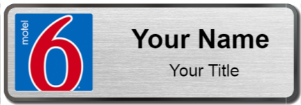 Custom name badges for Motel 6