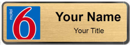 Custom name badges for Motel 6